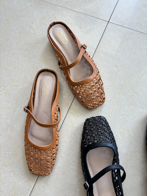 Pu Hollow Out Slip On Flats